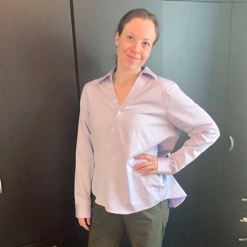 Pink Tartan ASYMMETRIC SHIRT - Lavender - Picture 11 of 13